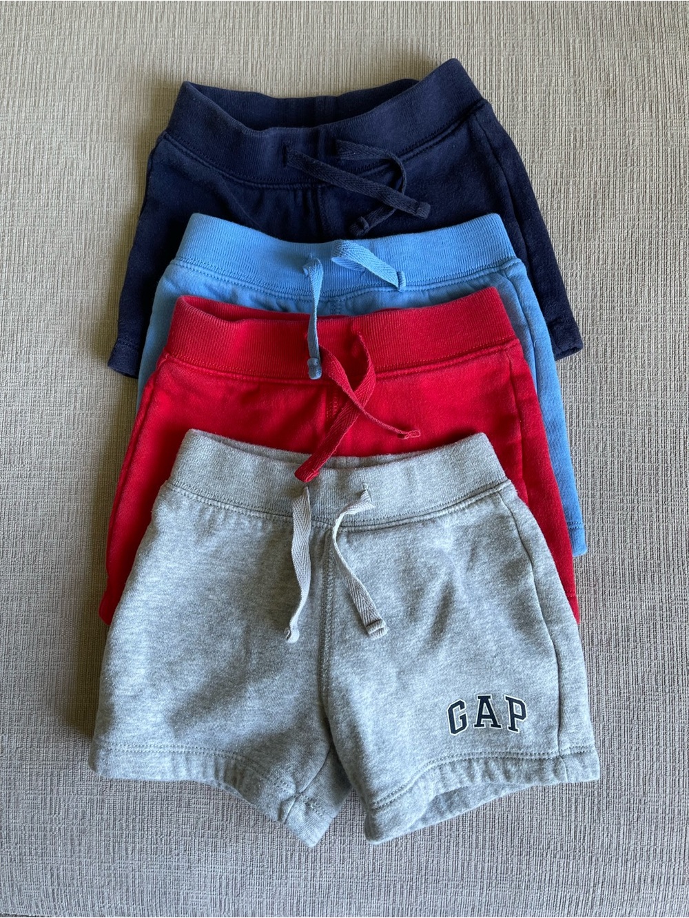 GAP Kids Shorts Pack in Gray, Red, Light Blue & Navy